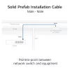 ACT Blue 40 meters S/FTP CAT6A B2ca PoE++ 100W solid prefab installation cable, RJ45 male – male