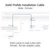 ACT CAT6A S/FTP B2ca PoE++ 100W solid prefab installation cable with RJ45 male–female, 75 m (FB0175)