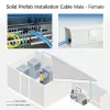 ACT Blue 90 meters S/FTP CAT6A B2ca PoE++ 100W solid prefab installation cable, RJ45 male – female