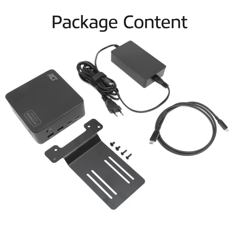 ACT Universal USB-C Docking Station 4K, for 3 HDMI/DisplayPort monitors, DisplayLink