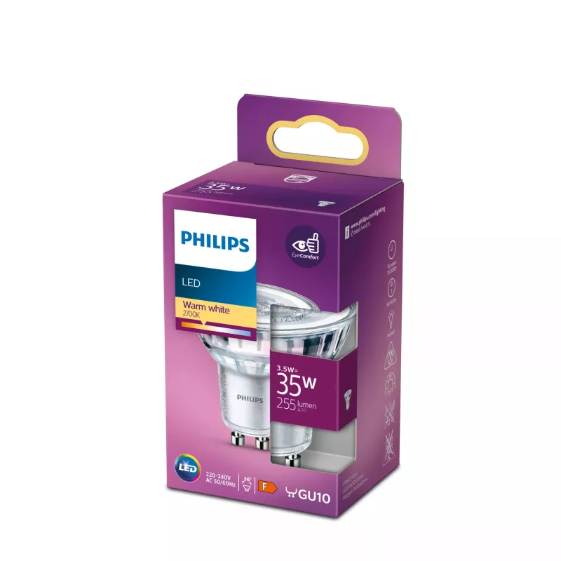 Philips Spot 35W PAR16 GU10 Warm White 3.5W 255lm 15000h
