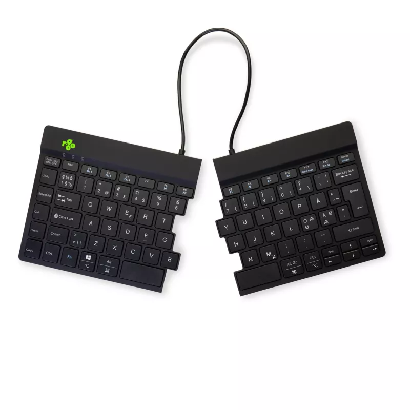 R-Go Tools Ergonomic keyboard R-Go Split Break with break software, ergonomic split keyboard, QWERTY (NORDIC), Bluetooth, black