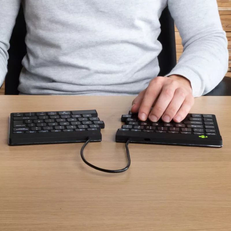 R-Go Tools Ergonomic keyboard R-Go Split Break with break software, ergonomic split keyboard, QWERTY (NORDIC), Bluetooth, black