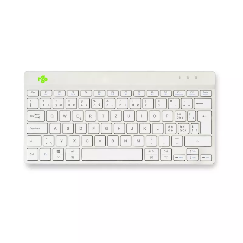 R-Go Tools Ergonomic keyboard R-Go Compact Break, compact keyboard with break software, QWERTZ (CH), Bluetooth, white