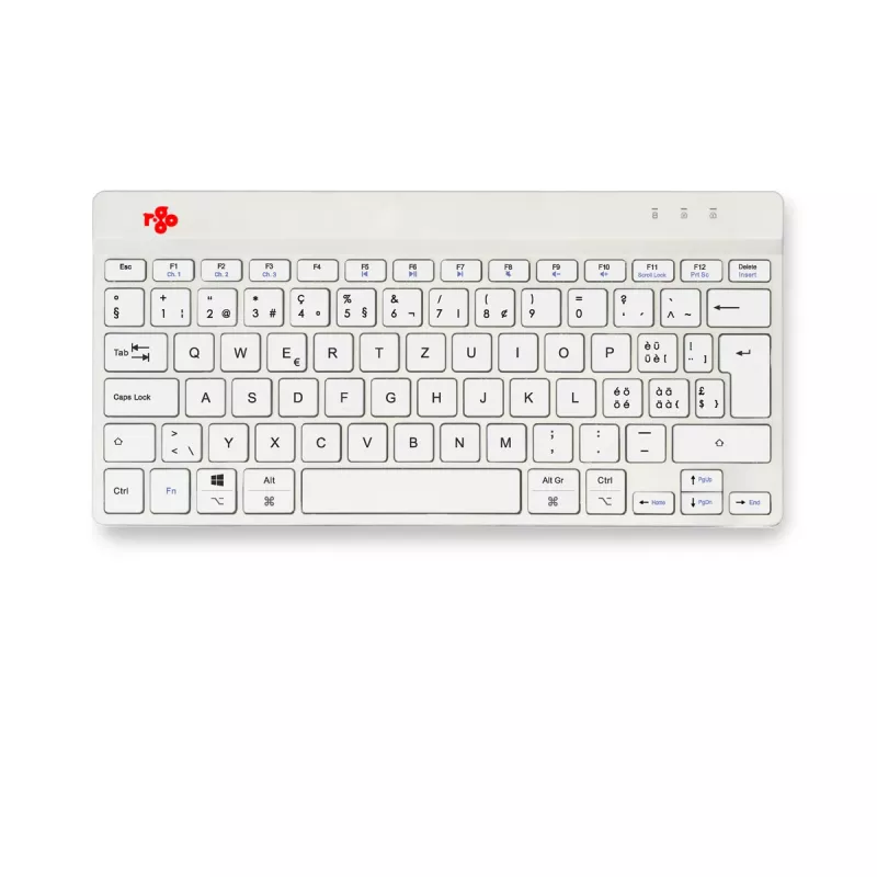 R-Go Tools Ergonomic keyboard R-Go Compact Break, compact keyboard with break software, QWERTZ (CH), Bluetooth, white