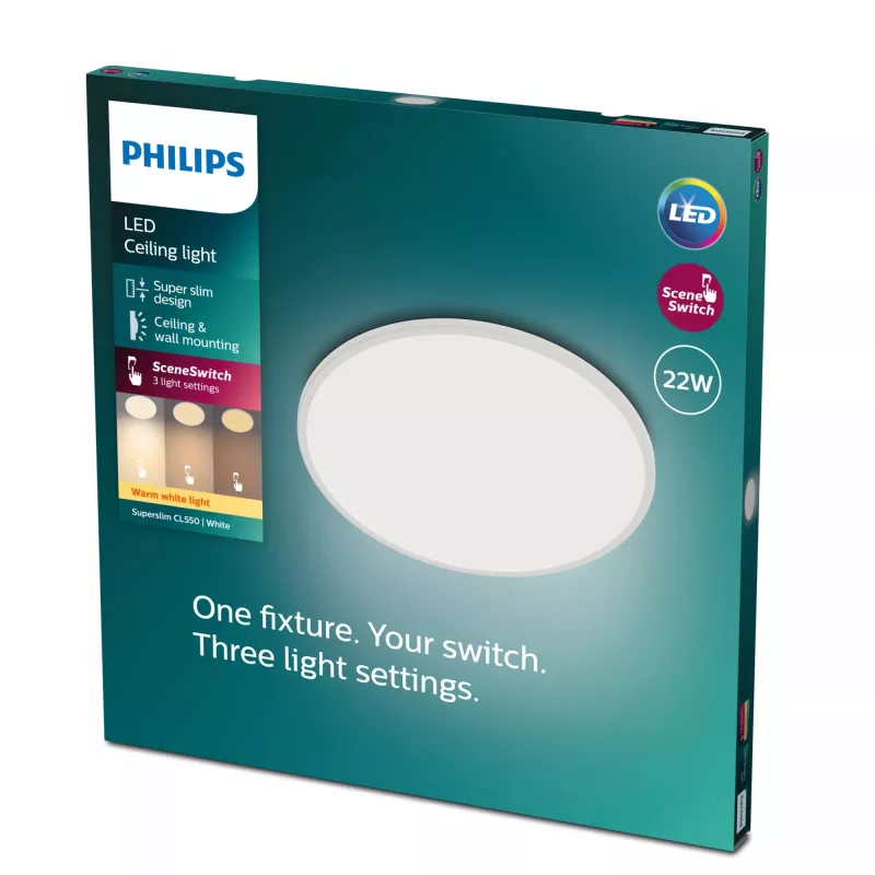Ceiling Light Philips Functional Super Slim 22 W White Round LED