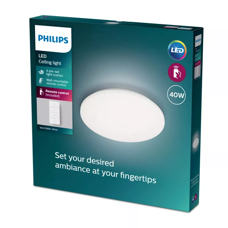 Philips Functional Izso Ceiling Light 40 W, LED, 4300 lm, IP20, White
