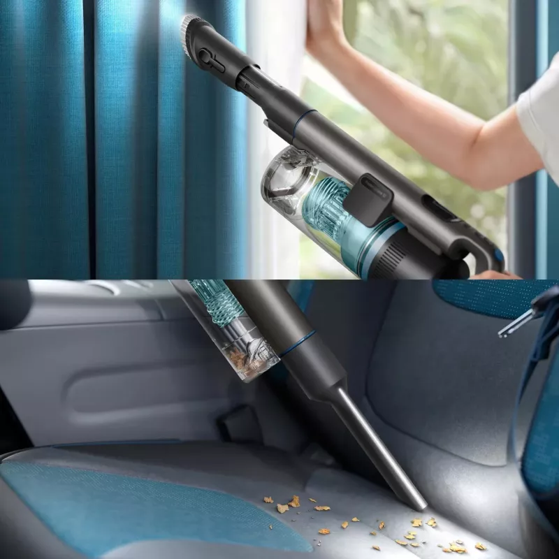 2-in-1 stick vacuum Philips XC8155/01 — battery-powered dry & wet bagless cleaner, 25.2 V, 0.6 L dust bin, blue