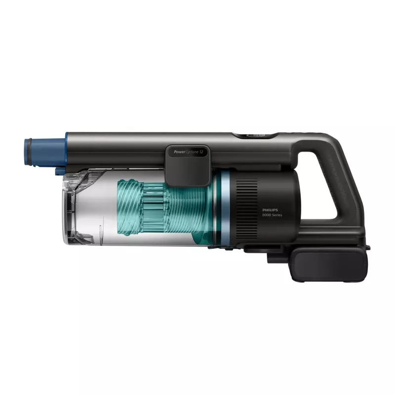 2-in-1 stick vacuum Philips XC8155/01 — battery-powered dry & wet bagless cleaner, 25.2 V, 0.6 L dust bin, blue