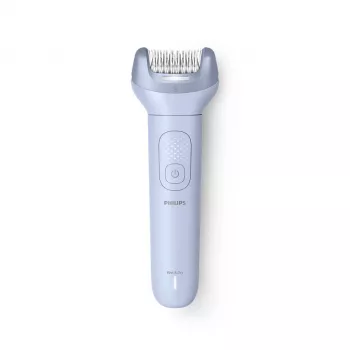 Epilator Philips 8000 series BRE711/00 — 32 tweezers, 2 speeds, wet & dry, built-in Li‑Ion battery, blue