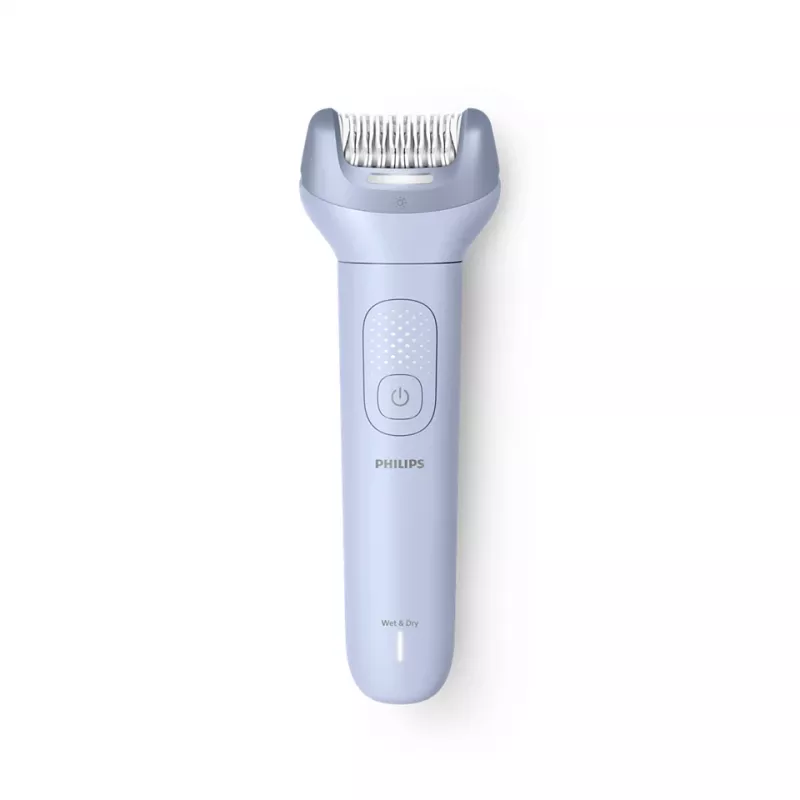 Epilator Philips 8000 series BRE711/00 — 32 tweezers, 2 speeds, wet & dry, built-in Li‑Ion battery, blue