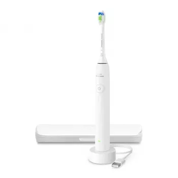 Electric sonic toothbrush Philips 3100 series HX4033/21 — rechargeable, Li‑Ion battery, Daily Care mode, 1 handle & 1 brush head