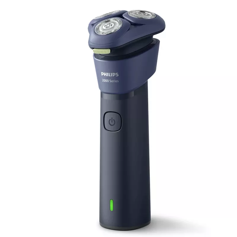 Rotation shaver Philips 2000 series S2885/00 — 3-head, NiMH rechargeable, wet & dry, blue