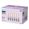 Philips Filament Bulb Clear 60 W A60 E27 x6, 7 W, 60 W, E27, 806 lm, 15000 h