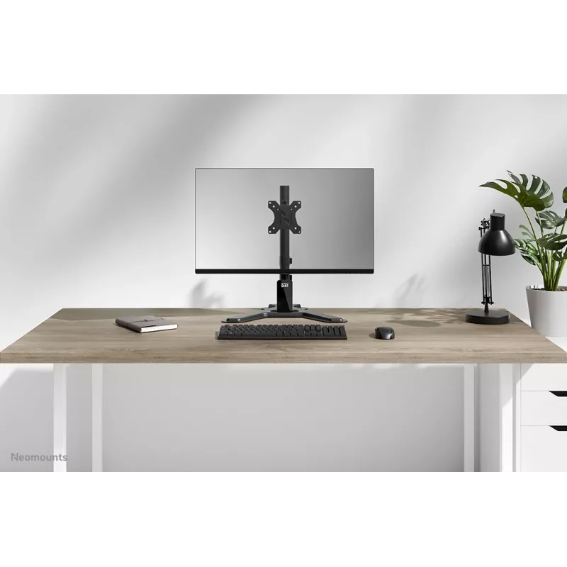 Neomounts DS45-600BL1 single monitor stand for 10–32 inch screens, VESA 75x75–100x100, max 9 kg, freestanding, black