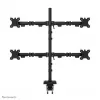 Quadruple monitor arm Neomounts DS60-600BL2-2 for 10–32 inch screens, VESA 75x75–100x100, max load 8 kg, clamp/grommet, black
