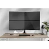 Quadruple monitor arm Neomounts DS60-600BL2-2 for 10–32 inch screens, VESA 75x75–100x100, max load 8 kg, clamp/grommet, black