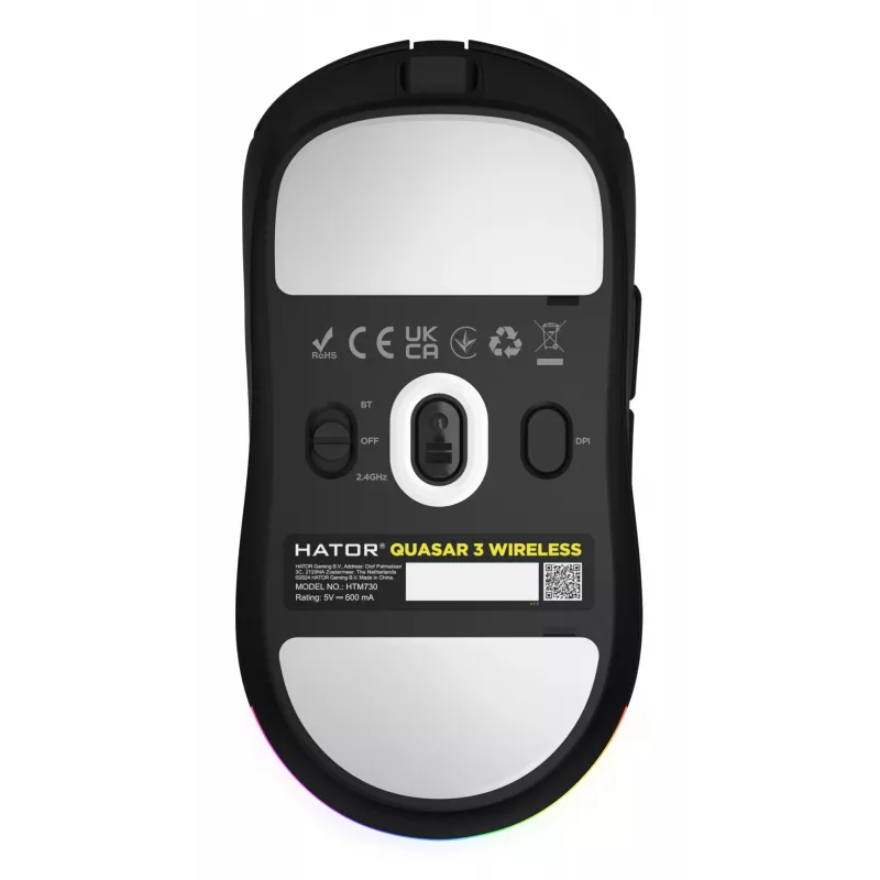 HATOR Quasar 3 Wireless mouse Gaming Ambidextrous RF Wireless + Bluetooth + USB Type-A Optical 12000 DPI