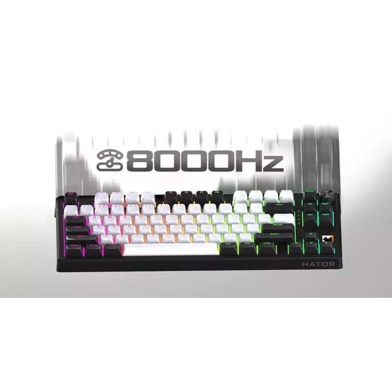 HATOR Skyfall 80 MAG ULTIMA 8K wireless keyboard Gaming USB + RF Wireless + Bluetooth QWERTY US English Black, White