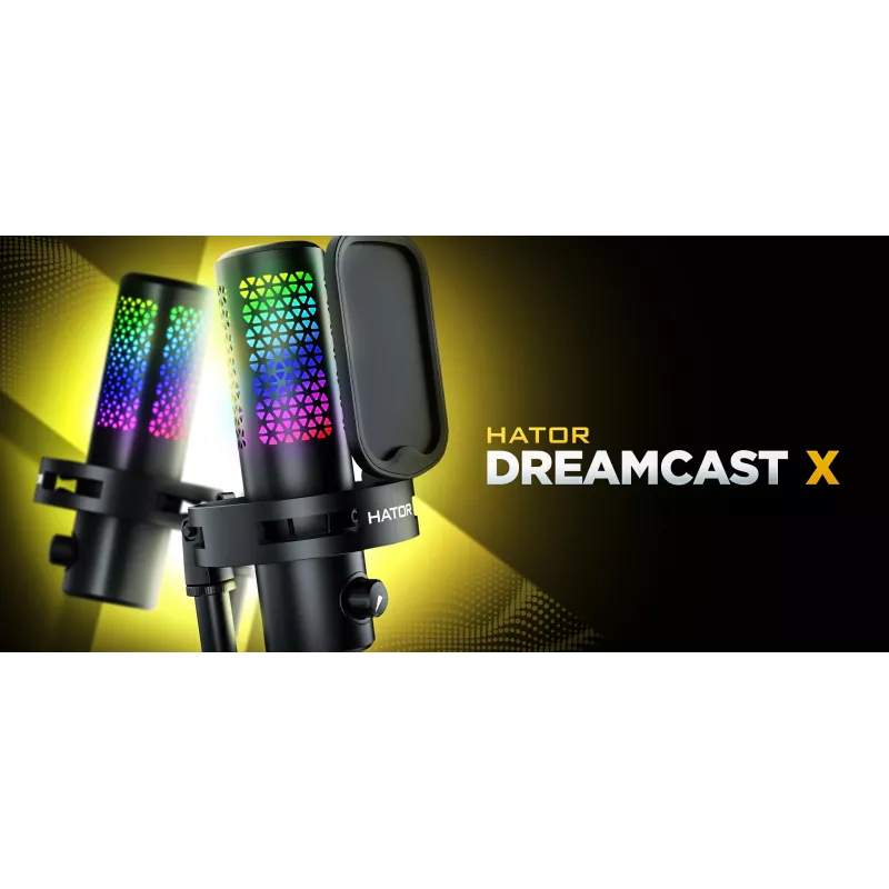 HATOR Dreamcast X, Black, Podcast microphone, -32 dB, 20 - 16000 Hz, 16 bit, 96 kHz, 70 dB