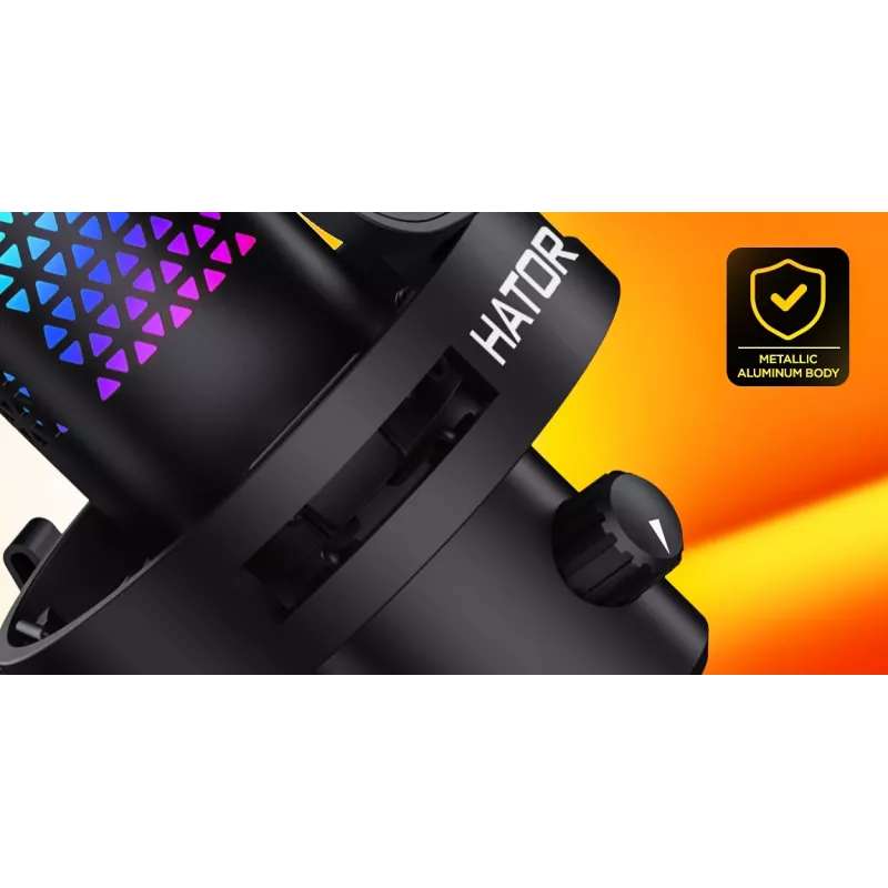 HATOR Dreamcast X, Black, Podcast microphone, -32 dB, 20 - 16000 Hz, 16 bit, 96 kHz, 70 dB