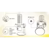 HATOR Dreamcast X, Black, Podcast microphone, -32 dB, 20 - 16000 Hz, 16 bit, 96 kHz, 70 dB