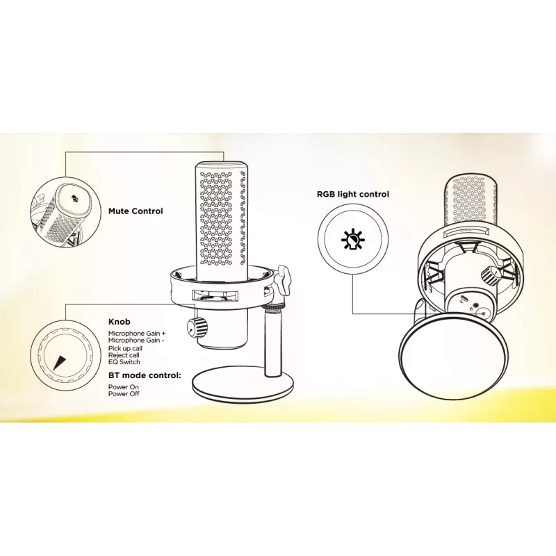 HATOR Dreamcast X, Black, Podcast microphone, -32 dB, 20 - 16000 Hz, 16 bit, 96 kHz, 70 dB