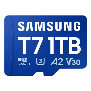 Samsung T7 microSD card, 1 TB, MicroSDXC, UHS-I, 170 MB/s, Class 3 (U3), V30
