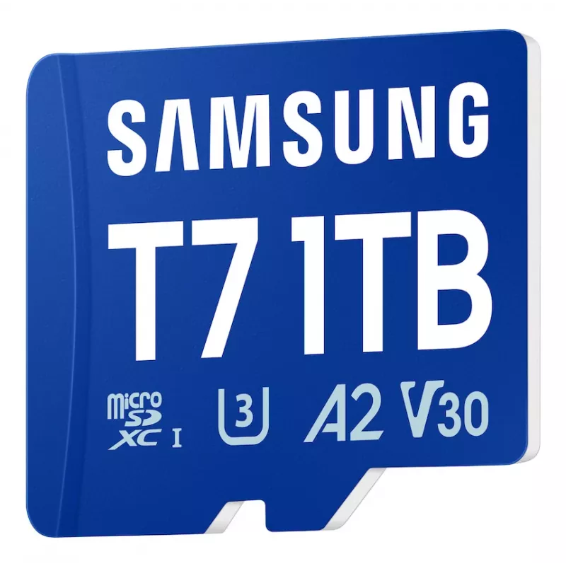 Samsung T7 microSD card, 1 TB, MicroSDXC, UHS-I, 170 MB/s, Class 3 (U3), V30