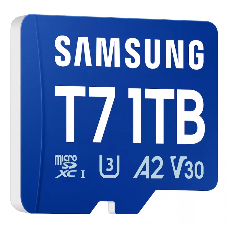 Samsung T7 microSD card, 1 TB, MicroSDXC, UHS-I, 170 MB/s, Class 3 (U3), V30