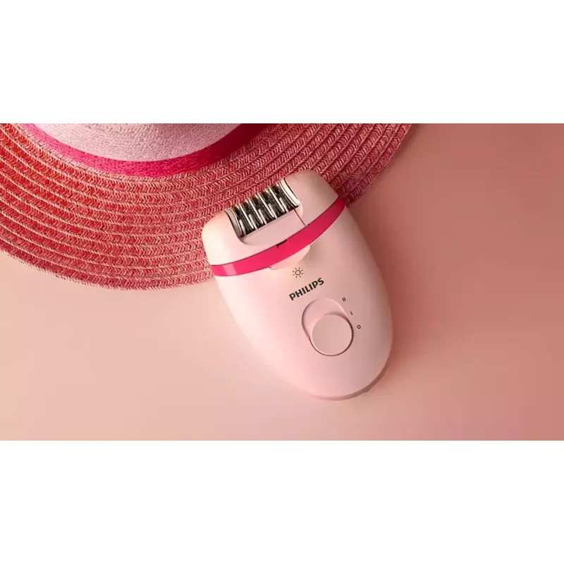 Philips Satinelle Essential BRE285/00 corded epilator, white/pink