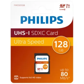 Memory Card Philips 128GB SDXC UHS-I FM12SD55B/00