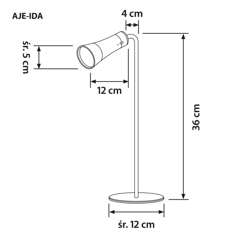 Activejet AJE-IDA 4IN1 multifunctional lamp, black
