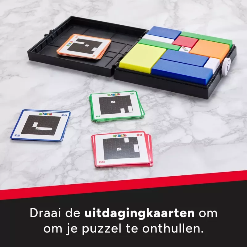 Rubik’s Cube Gridlock Game, The Problem-Solving Puzzle Game Inspired by the Classic Brain Teaser Fidget Toy, for Adults & Kids Ages 7+