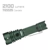 Hand flashlight AceBeam L16 2.0 Green — rechargeable 21700 Li‑Ion, 5000 mAh, up to 2100 lm, IP68, 7 output levels