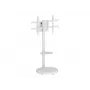 TECHLY Floor Stand with Trolley Shelf LCD/LED/Plasma TV 37inch-86inch White