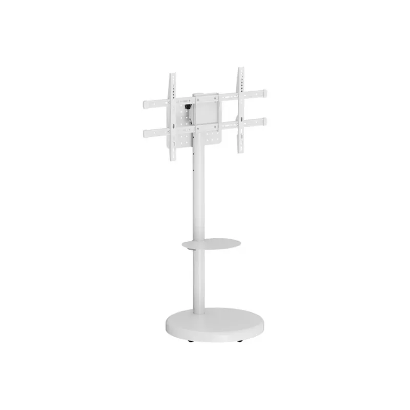 TECHLY Floor Stand with Trolley Shelf LCD/LED/Plasma TV 37inch-86inch White