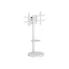 TECHLY Floor Stand with Trolley Shelf LCD/LED/Plasma TV 37inch-86inch White