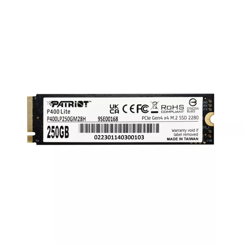 SSD disk Patriot Memory P400 Lite 250 GB M.2 PCI Express 4.0 NVMe