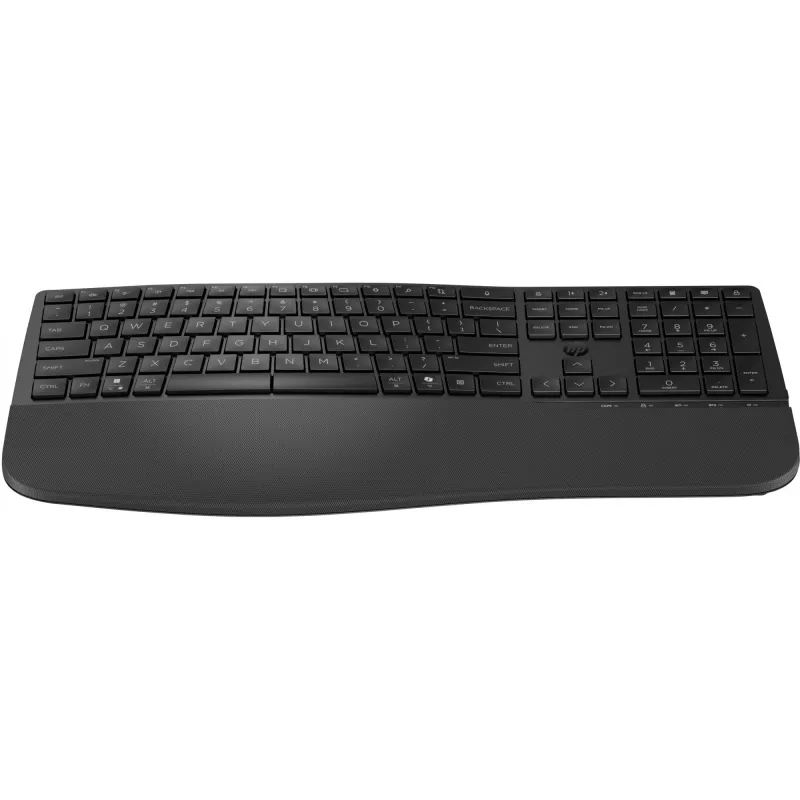 HP 680 Comfort Dual-Mode Keyboard Full-size Wireless Bluetooth Black
