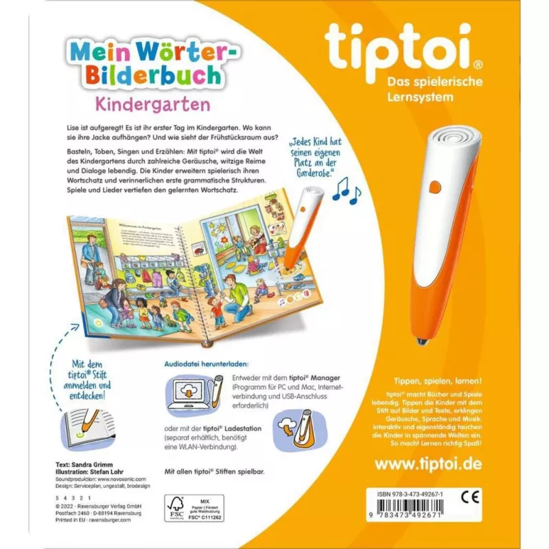 tiptoi Mein Word Picture Book: Kindergarten, Learning Book