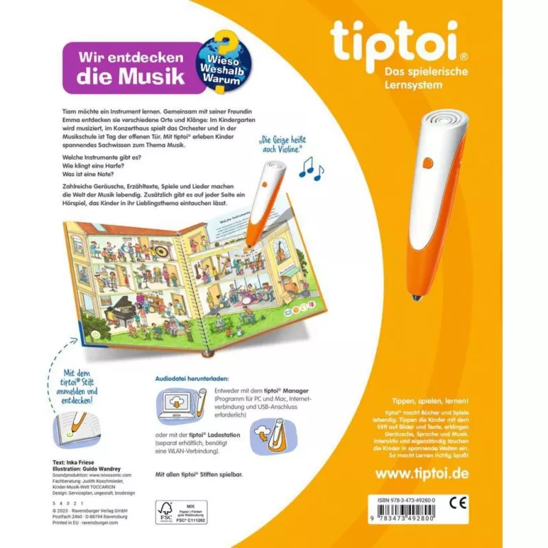 tiptoi Why? How? What For? We discover music, Learning Book