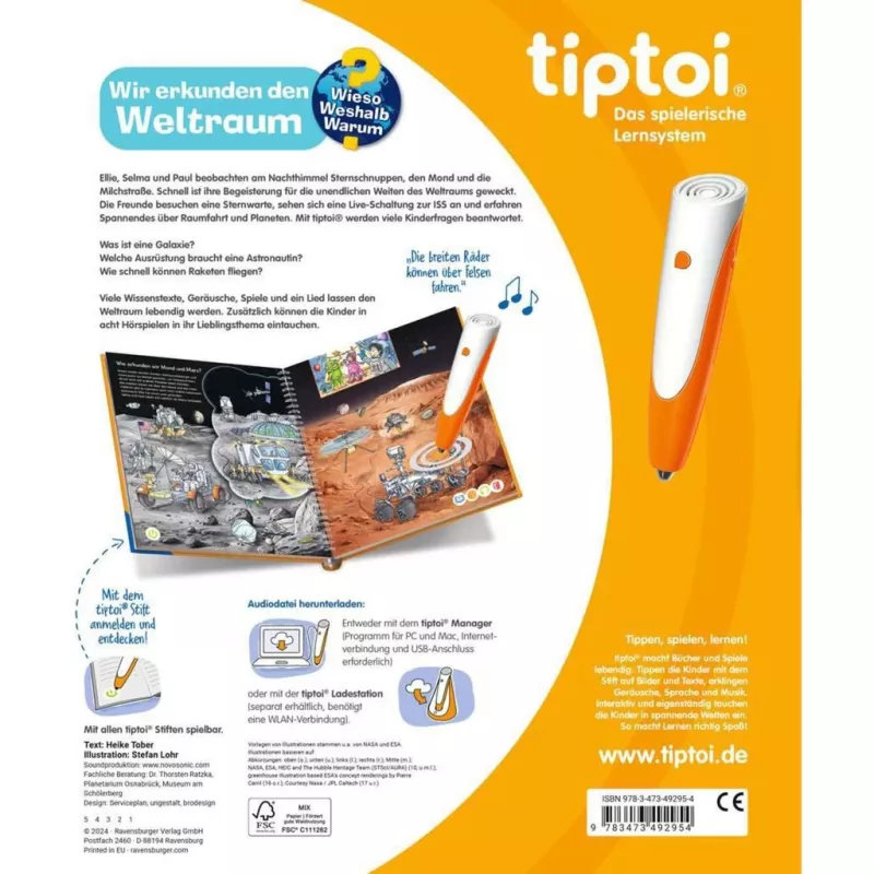 tiptoi Why? How? What For? We Explore Space, Learning Book