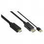 Alcasa HDMI-DP020 video cable adapter 2 m HDMI Type A DisplayPort Black