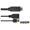 Alcasa HDMI-AD22 video cable adapter 0.3 m HDMI Type A DisplayPort Black