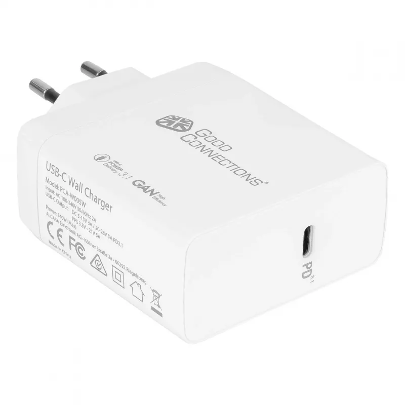 Mobile Device Charger Alcasa PCA-W005W Universal White AC Fast Charging
