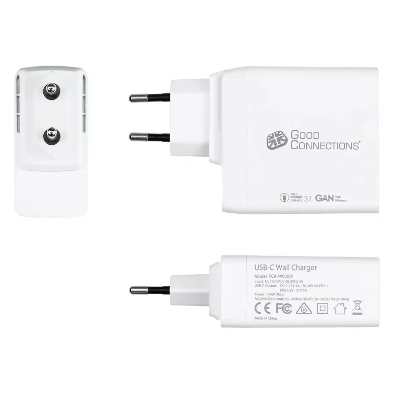 Mobile Device Charger Alcasa PCA-W005W Universal White AC Fast Charging