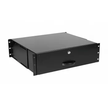 Drawer unit Equip Lockable Drawer 19' 3U RAL9005 Black