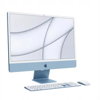 APPLE iMac Z1E5 59,62cm 23,5Zoll standard glass M4 8C CPU/8C GPU/16C N.E. 16GB 256GB SSD Gbit Eth MM NumKey TID DE Blue (Z1E5-MWUF3D/A-0799NS)