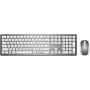 Wireless keyboard and optical mouse set MediaRange MROS135 QWERTZ Silver — wireless combo, QWERTZ layout, silver